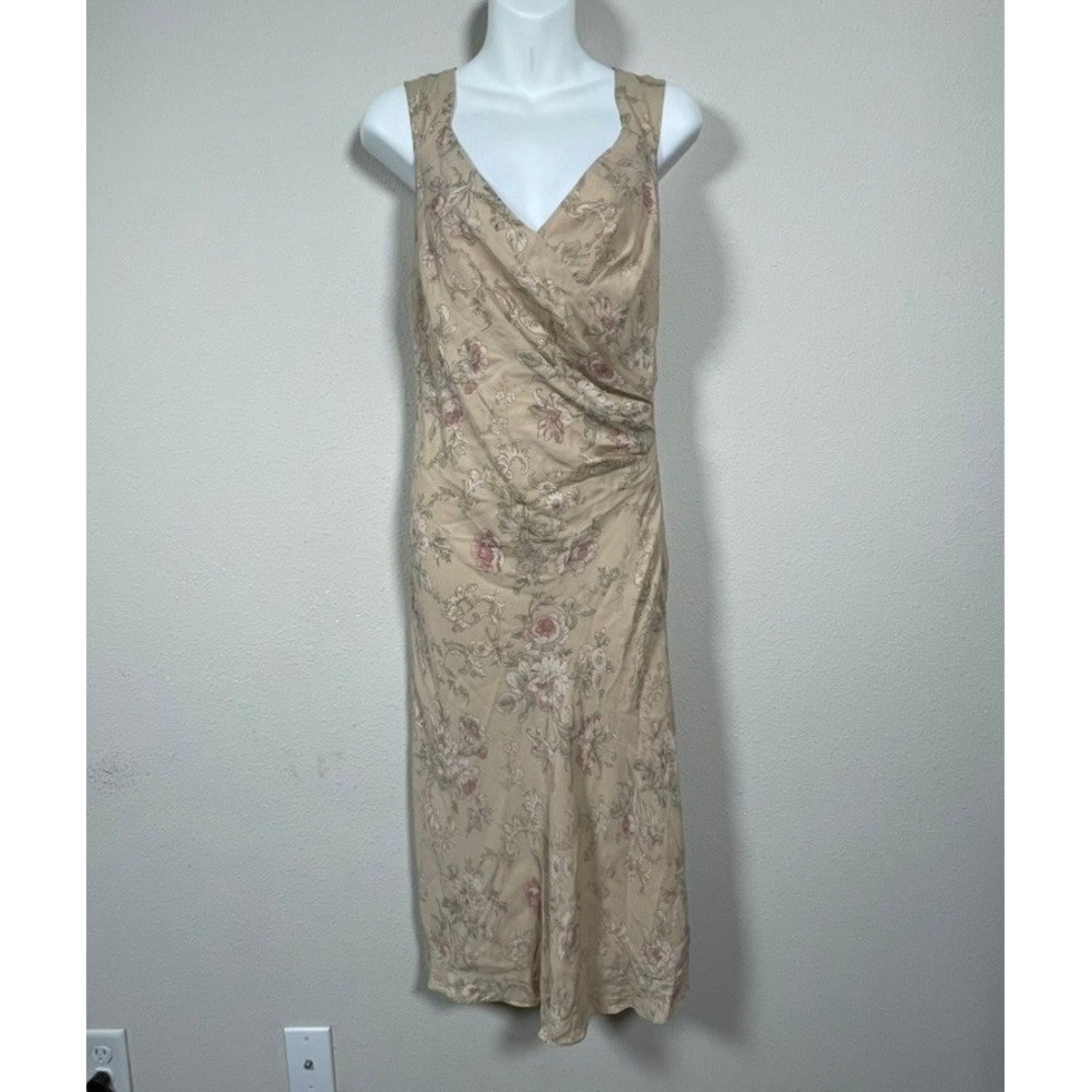 The Limited Silk Floral Midi‎ Dress Fairycore Romantic Y2K Womens 10 Wedding